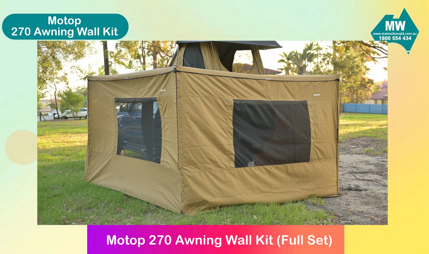 Motop Awning Wall Kit for 270 Freestanding Awning (Mk II) - Image 9