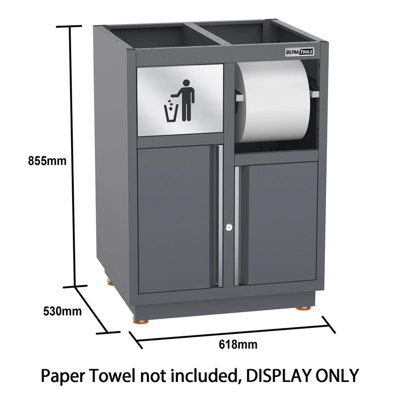 UltraTools 1978/2610mm x 580mm x 2020mm Heavy-Duty Modular Workshop & Garage Storage Corner Cabinet System - Image 2