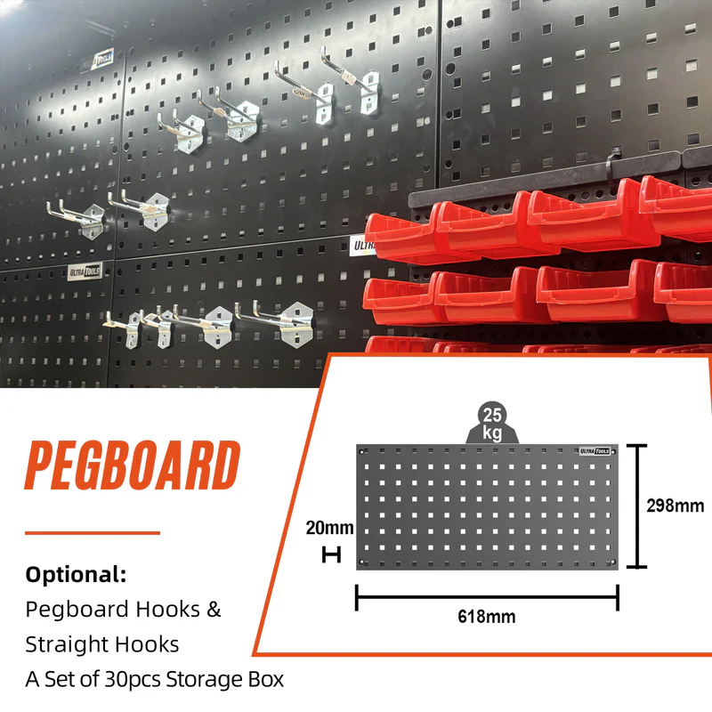 UltraTools 1978/2610mm x 580mm x 2020mm Heavy-Duty Modular Workshop & Garage Storage Corner Cabinet System - Image 11