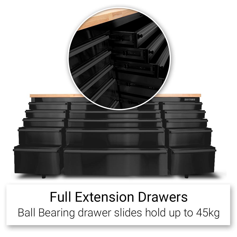 Daytona DBS72 Black Series 72 15 Drawer Work Bench Tool Trolley - Image 6