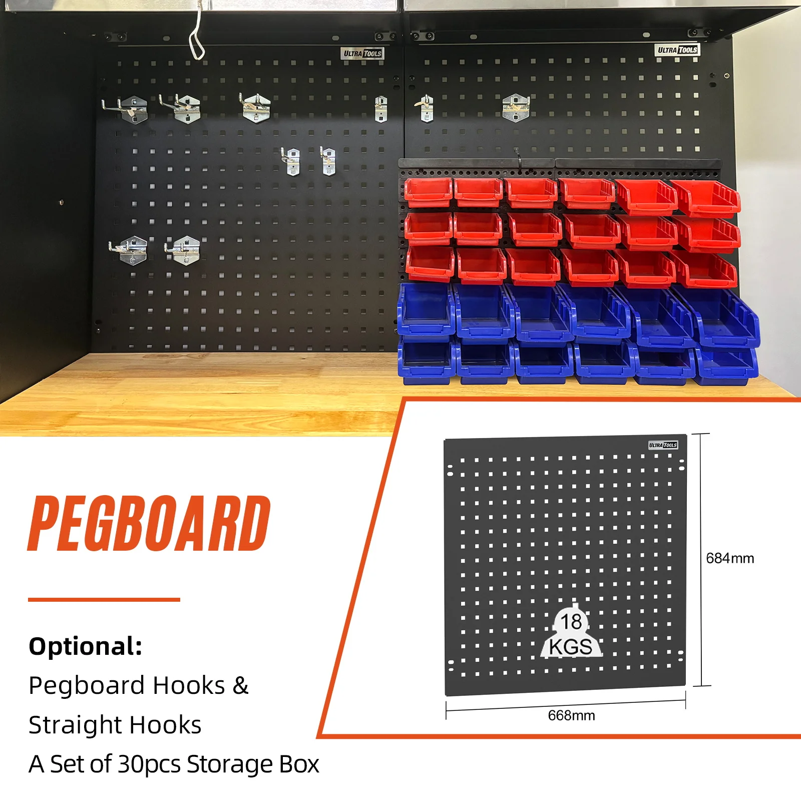 UltraTools 4056mm x 500mm x 1870mm Black Workshop Garage Storage Cabinet Set - Image 6