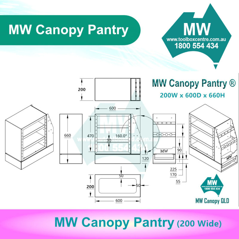 Canopy Drawer – Canopy Pantry (200mm Wide) - Image 9