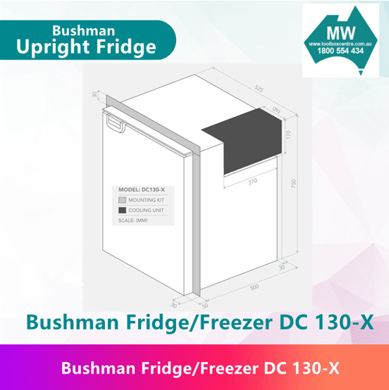 Bushman Upright Fridge – DC 130-X - Image 3