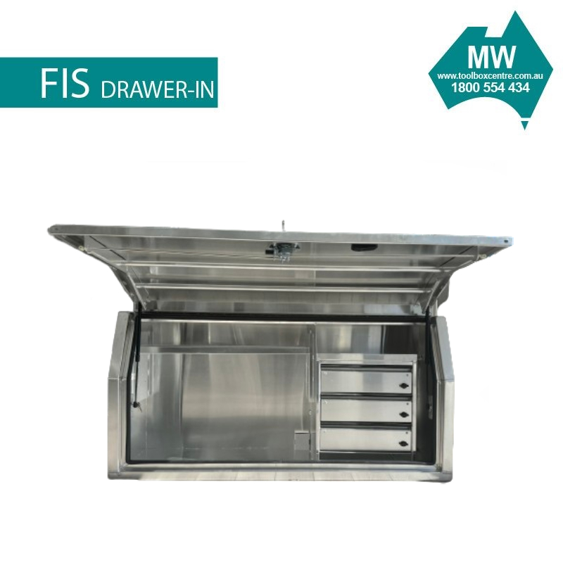Aluminium Toolbox – FIS Drawer-in-3 Drawers (Flat) – Side Opening Toolbox - Image 3