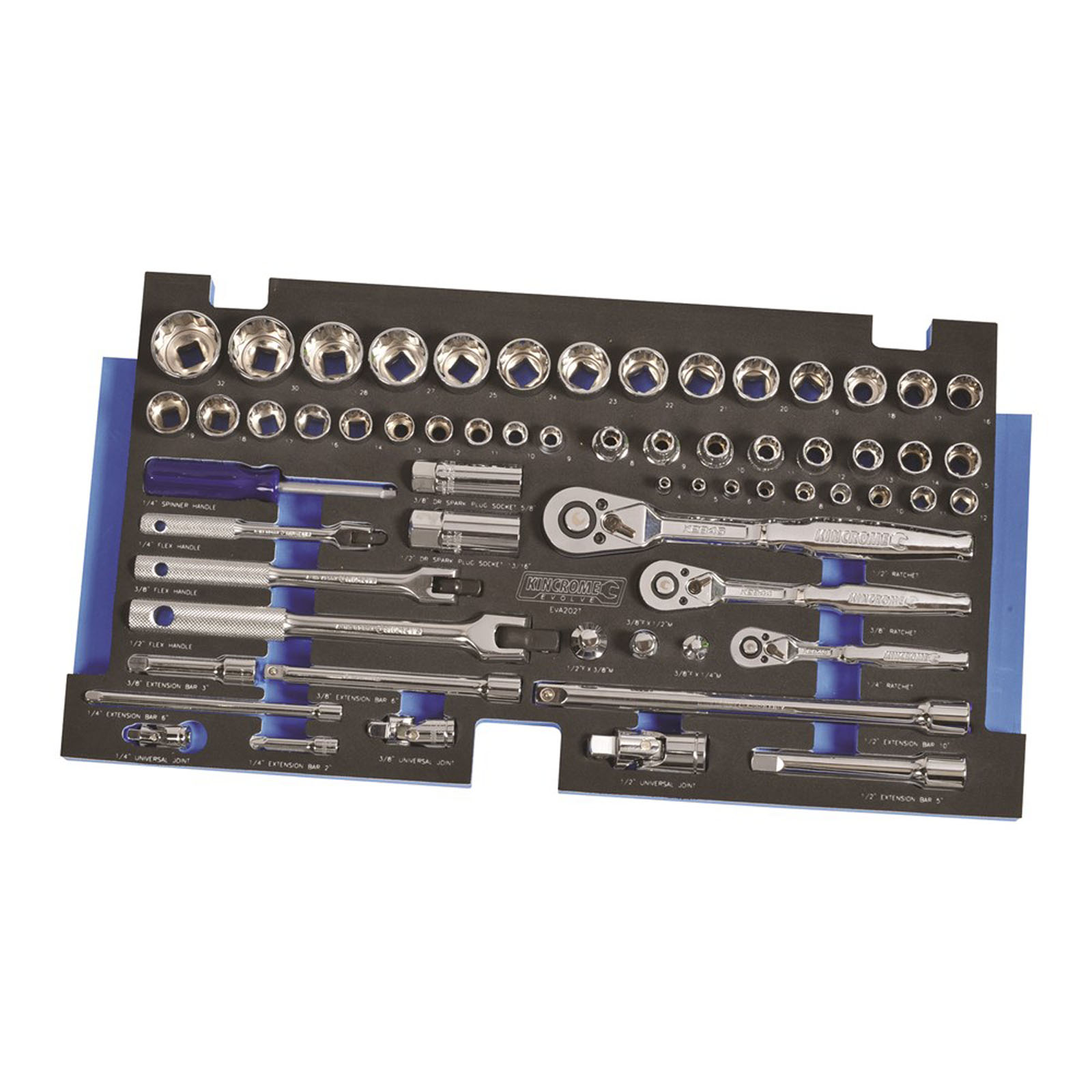 EVOLVE Tool Chest Kit 146 Piece 1/4, 3/8 & 1/2" Drive - Image 3