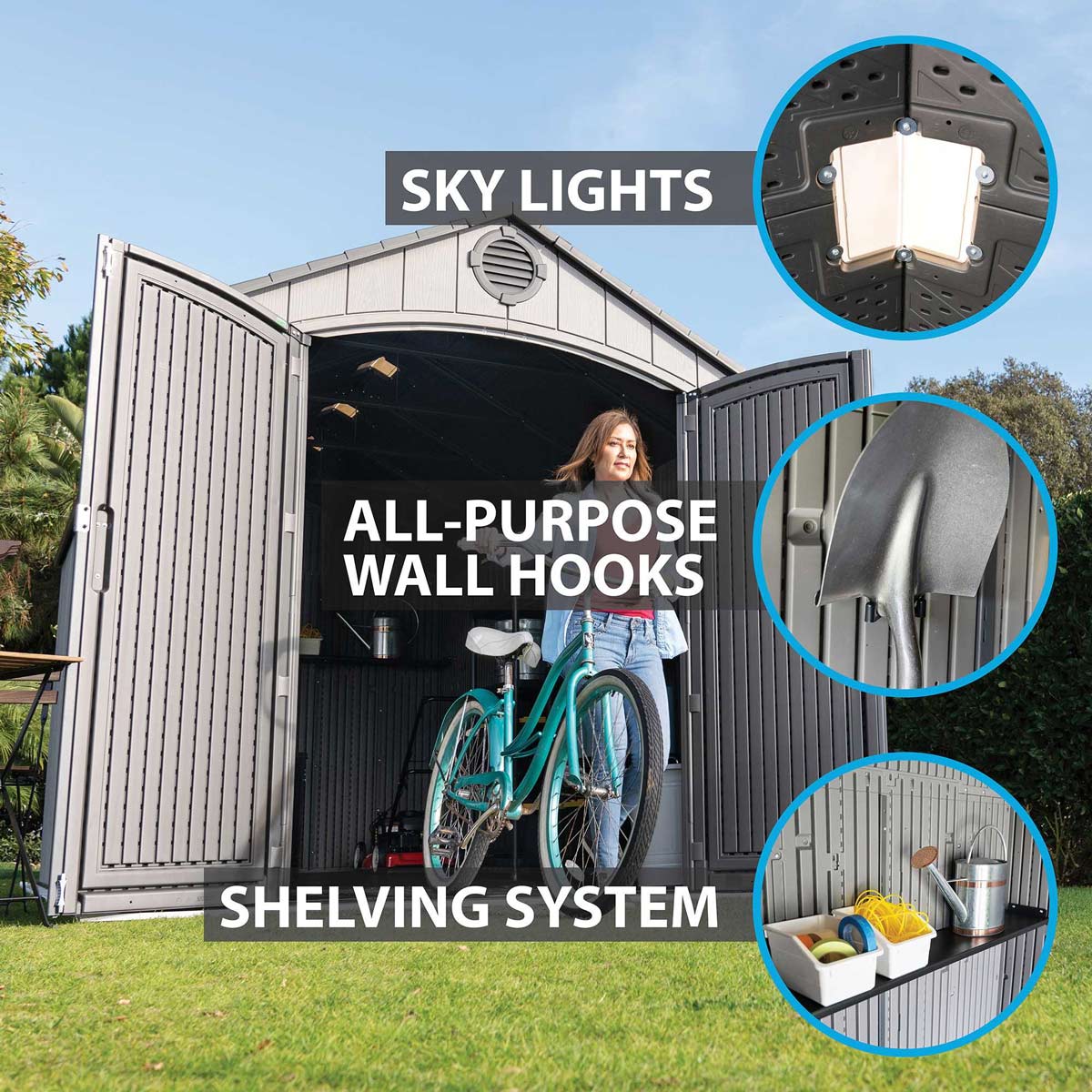 LIFETIME 8x12.5 GARDEN SHED 2.4mx3.8m - Image 6