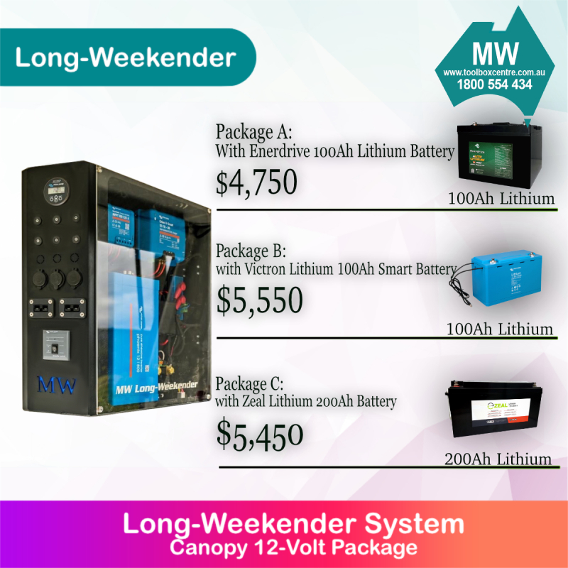 Long-Weekender Canopy Power Package 12v Electrical Dual Battery System - Image 2