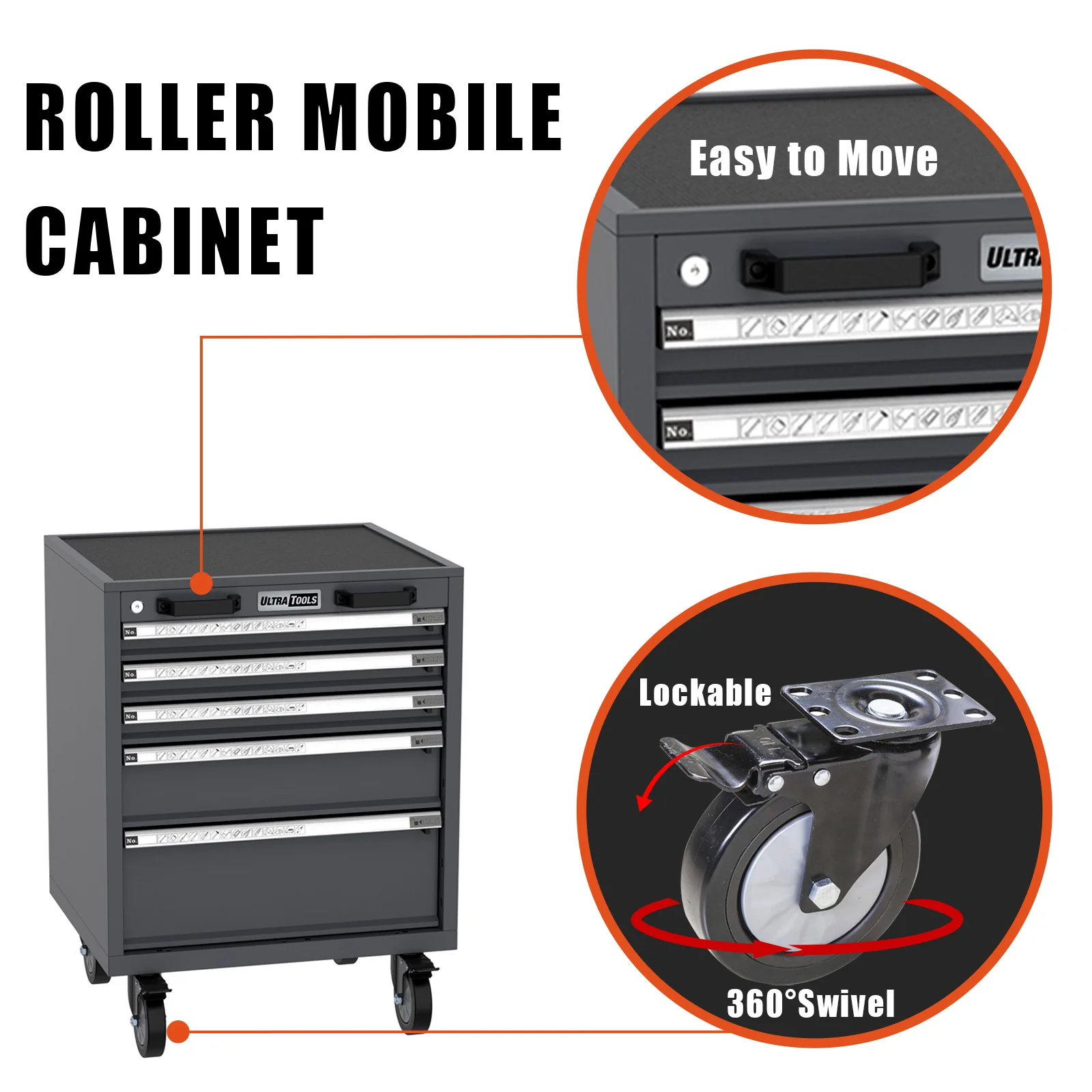 Semi-Industrial Black Workshop Garage Storage Cabinet Set UltraTools 2475mm x 580mm x 2020mm - Image 10