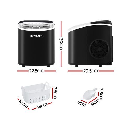 Devanti Portable Ice Maker Machine 12kg - Image 6