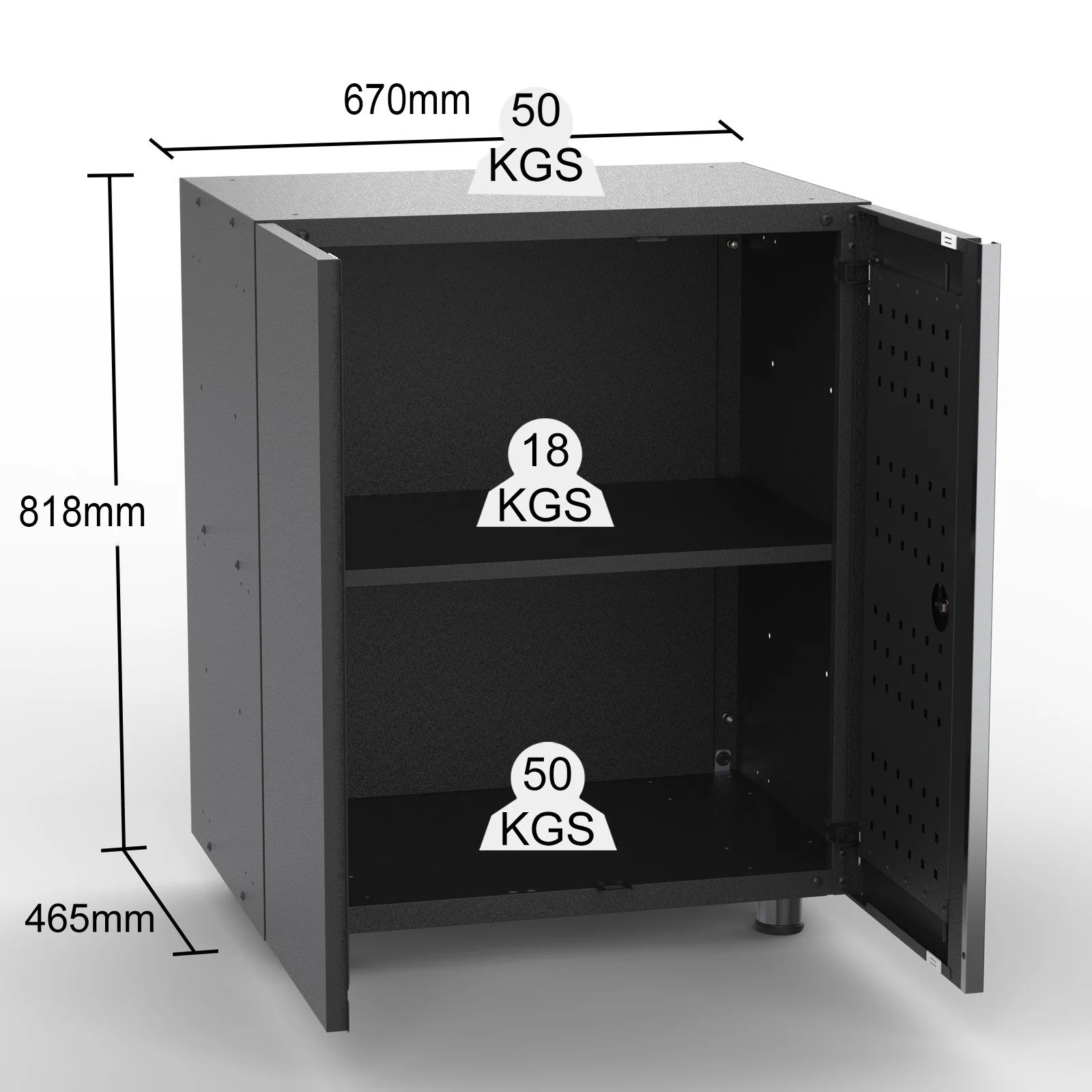 UltraTools 4065mm x 500mm x 1870mm Black Workshop Garage Storage Cabinet Set - Image 10