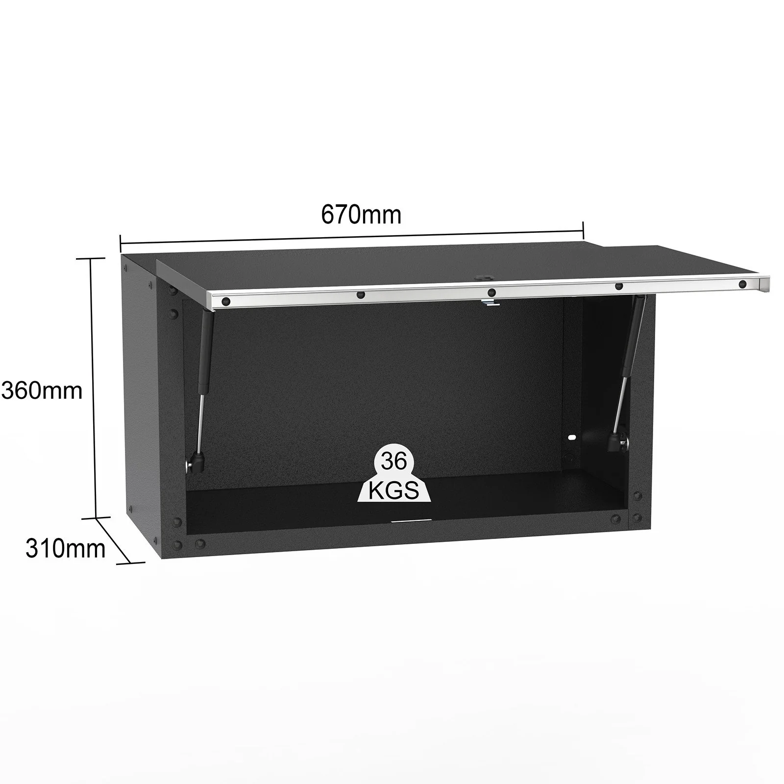 UltraTools 4065mmx 500mm x 1870mm Black Workshop Storage Storage Cupboard Set - Image 16