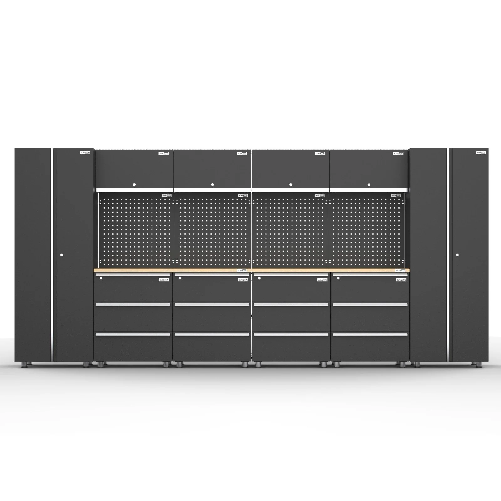 UltraTools 4056mm x 500mm x 1870mm Black Workshop Garage Storage Cabinet Set - Image 15